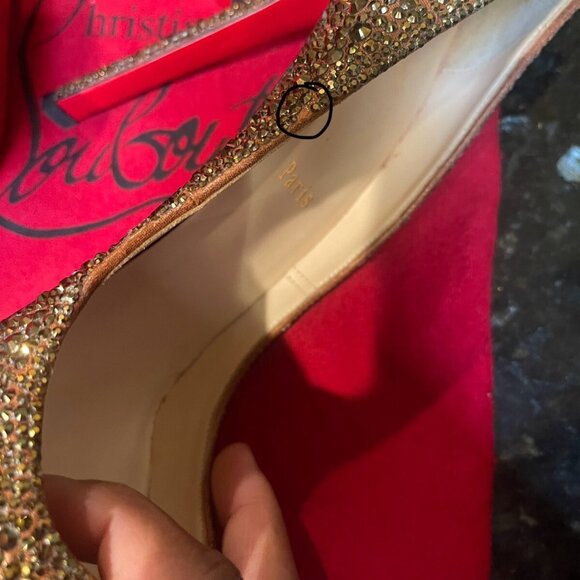 Christian Louboutin Gold studded 6 inches pumps - Picture 11 of 12